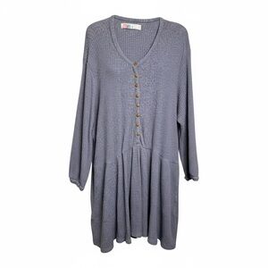 Free People beach Blossom Button Up T shirt dress FP beach size XL Lilac chic